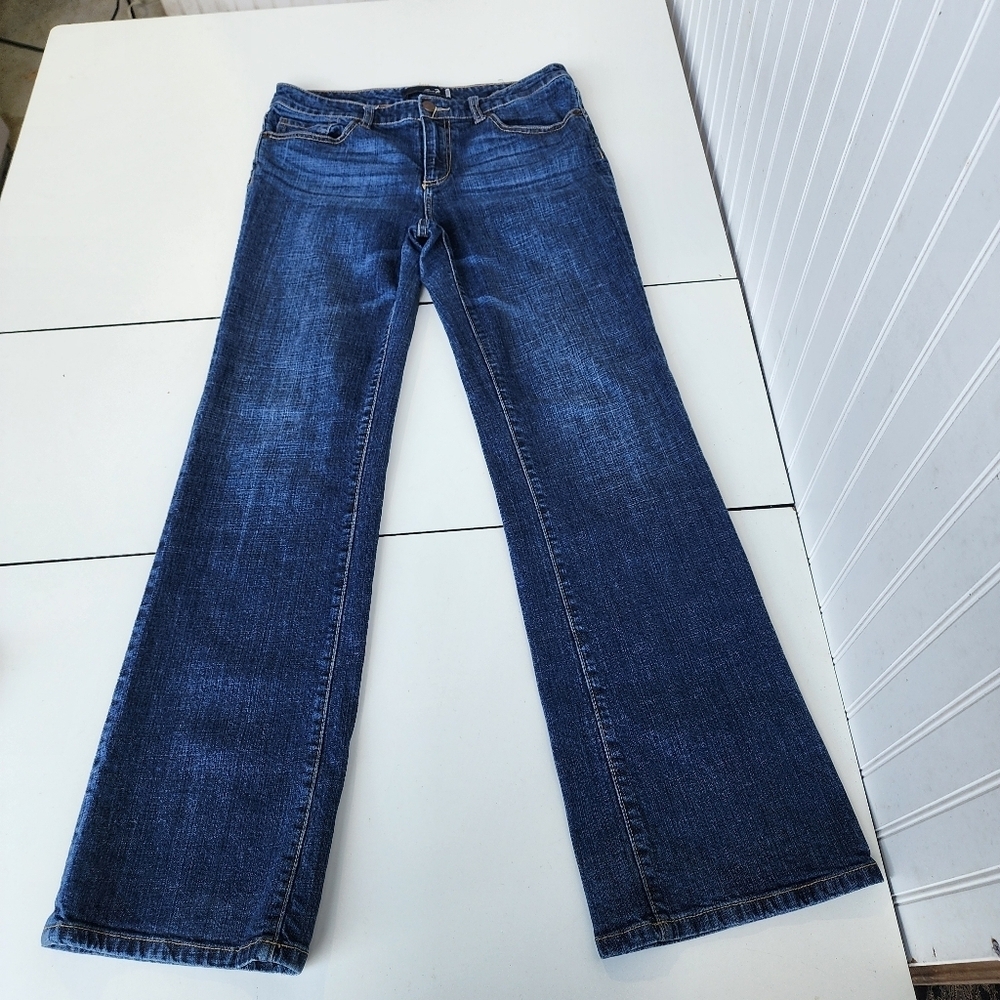 Seven7 Jeans Womens Blue Flare Stretch Denim Mid Rise Bootcut Pants Sz 8